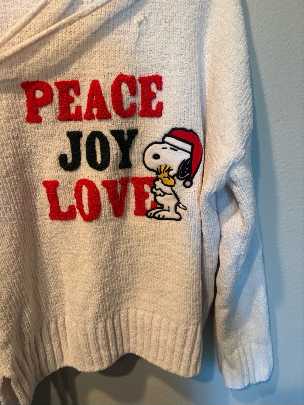 Peanuts Cream Hoodie with Red Lettering - Picture 2 of 4